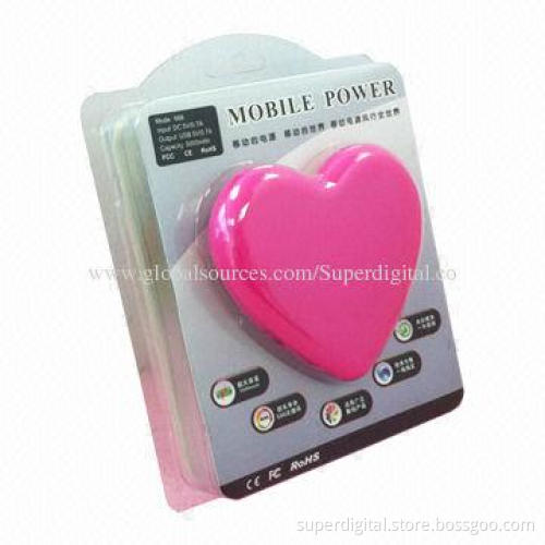 External Power Bank for Mobile Phones with 5,000mAh Capacity, 500 Times Recycling Time